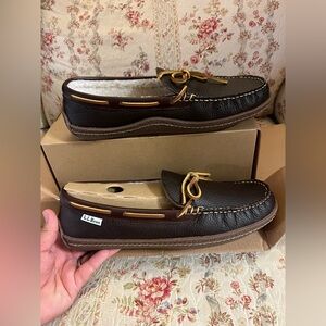 L.L. Bean Men's Brown Leather Loafers NWT Size 9